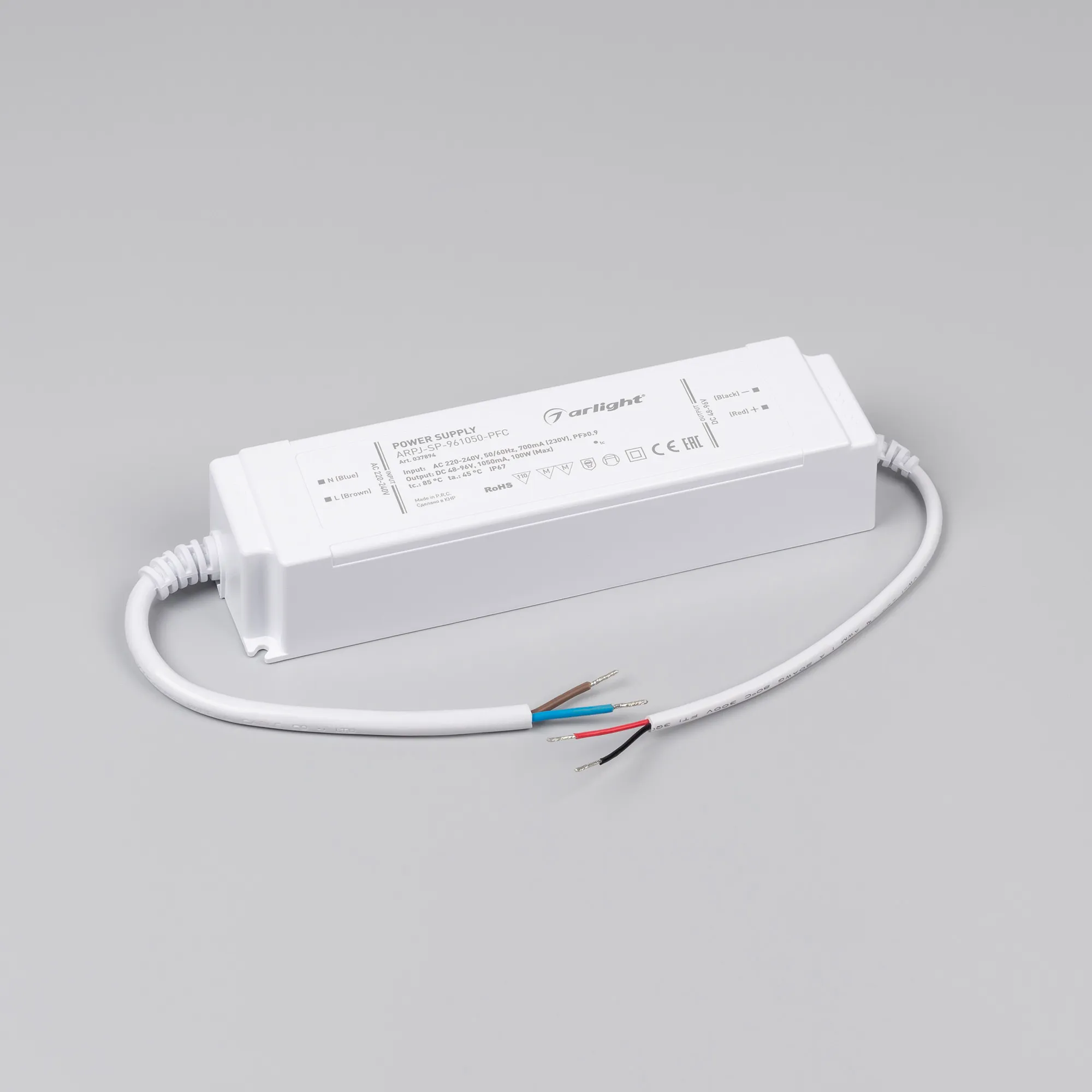 Блок питания для светильника Arlight ARPJ-SP-961050-PFC 100W 48-96V 1.05A / 037894 — фото 2