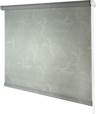 Рулонная штора Эскар Цветок 98x170 / 37925098170 (серый) -