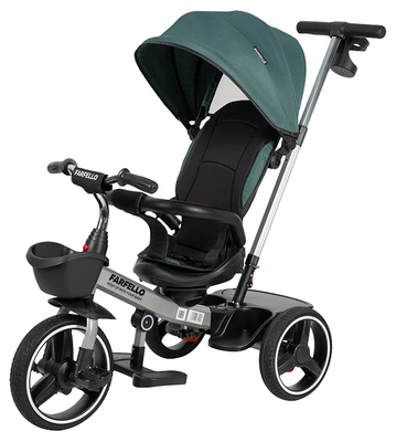 Трехколесный велосипед с ручкой Farfello 6588-A (зеленый) -