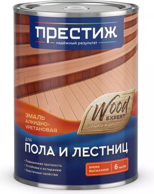 Эмаль ПРЕСТИЖ Алкидно-уретановая для пола и лестниц (900г, золотисто-коричневый) - 