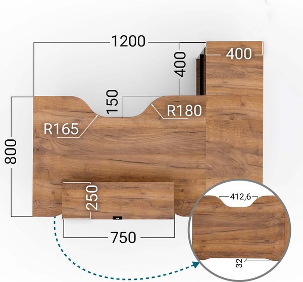 Купить Компьютерный стол Millwood Каир угловой 160х120х93.05 в Гомеле