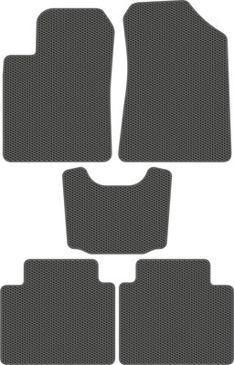 Комплект ковриков для авто Alicosta 2282_1_сер для Hyundai Grandeur IV седан/TG 2005-2009 (EVA соты, серый) - 
