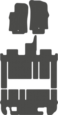 Комплект ковриков для авто Alicosta 2283_1_сер для Hyundai H1 II минивэн/TQ + 3 ряд 2007-2018 (EVA соты, серый) - 