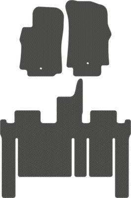 Комплект ковриков для авто Alicosta 2284_1_сер для Hyundai H1 II минивэн/TQ 2007-2018 (EVA соты, серый) - 