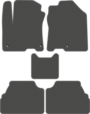 Комплект ковриков для авто Alicosta 1909_1_сер для Hyundai Kona Electric SUV/OS 2018-н.в. (EVA соты, серый) - 