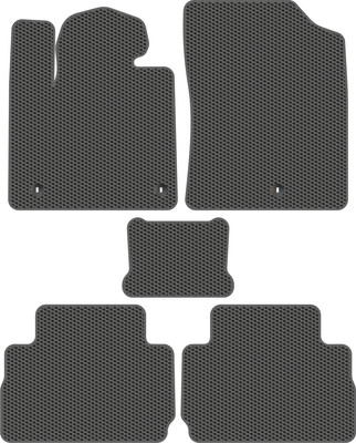 Комплект ковриков для авто Alicosta 0499_1_сер для Hyundai Santa Fe IV SUV 5 мест/TM (EVA соты, серый) - 