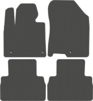Комплект ковриков для авто Alicosta 2295_1_сер для Hyundai Santa Fe IV SUV 5 мест/TM + задний ряд (EVA соты, серый) - 