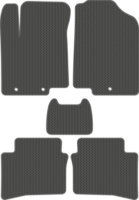 Комплект ковриков для авто Alicosta 0464_1_сер для Hyundai Solaris I седан/хэтчбек 5дв/RB (EVA соты, серый) - 