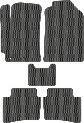 Комплект ковриков для авто Alicosta 0467_1_сер для Hyundai Solaris II седан/HCR 2017-н.в. (EVA соты, серый) - 