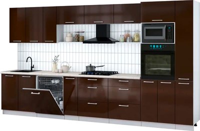

Кухонный гарнитур, Мила Gloss 3.8-ПМ1