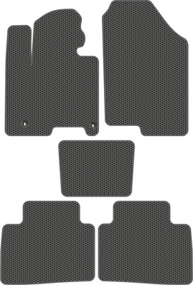 Комплект ковриков для авто Alicosta 1820_1_сер для Hyundai Tucson IV SUV/NX4 2020 + задний ряд (EVA соты, серый) - 