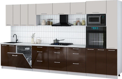 

Кухонный гарнитур, Мила Gloss 3.9-ПМ1