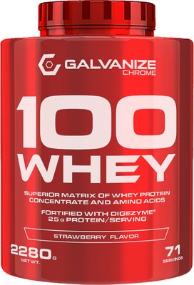 Протеин Galvanize 100 Вей (2280г, клубника) - 