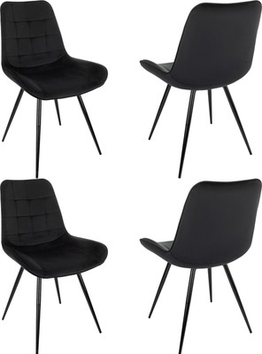 Набор стульев Бюрократ CH-K2 (4шт, черный/Holland 75) - 