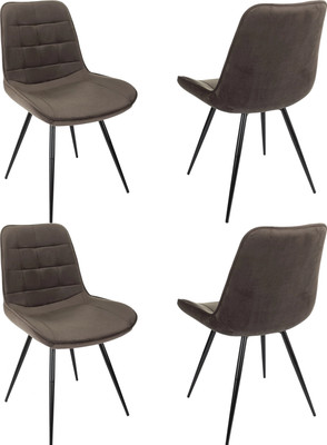 Набор стульев Бюрократ CH-K2 (4шт, коричневый/Holland 74) - 