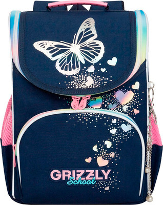 Школьный рюкзак Grizzly RAm-584-6 (синий/разноцветный) - 