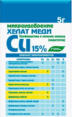 

Удобрение, Хелатэм марка ЭДТА Меди