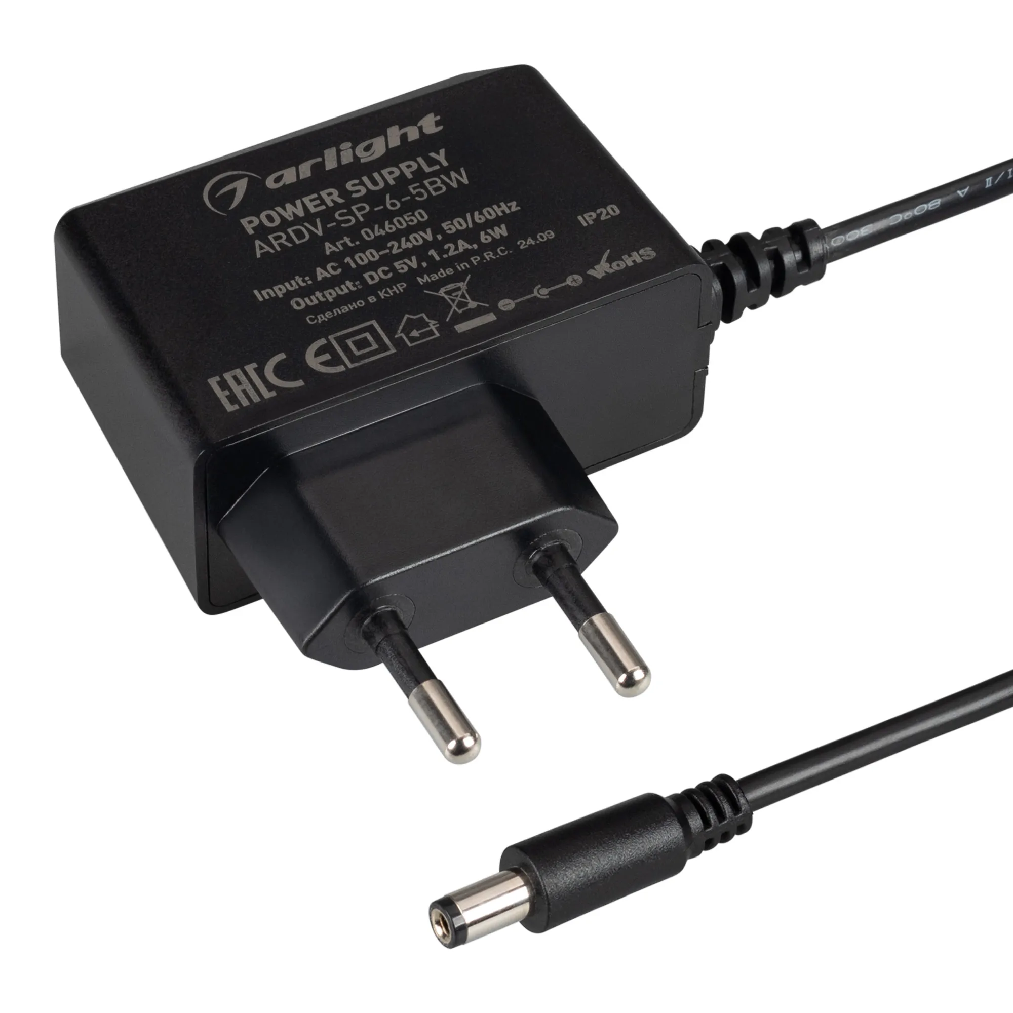 Блок питания для светильника Arlight ARDV-SP-6-5BW 5V 1.2A 6W / 046050 — фото 2