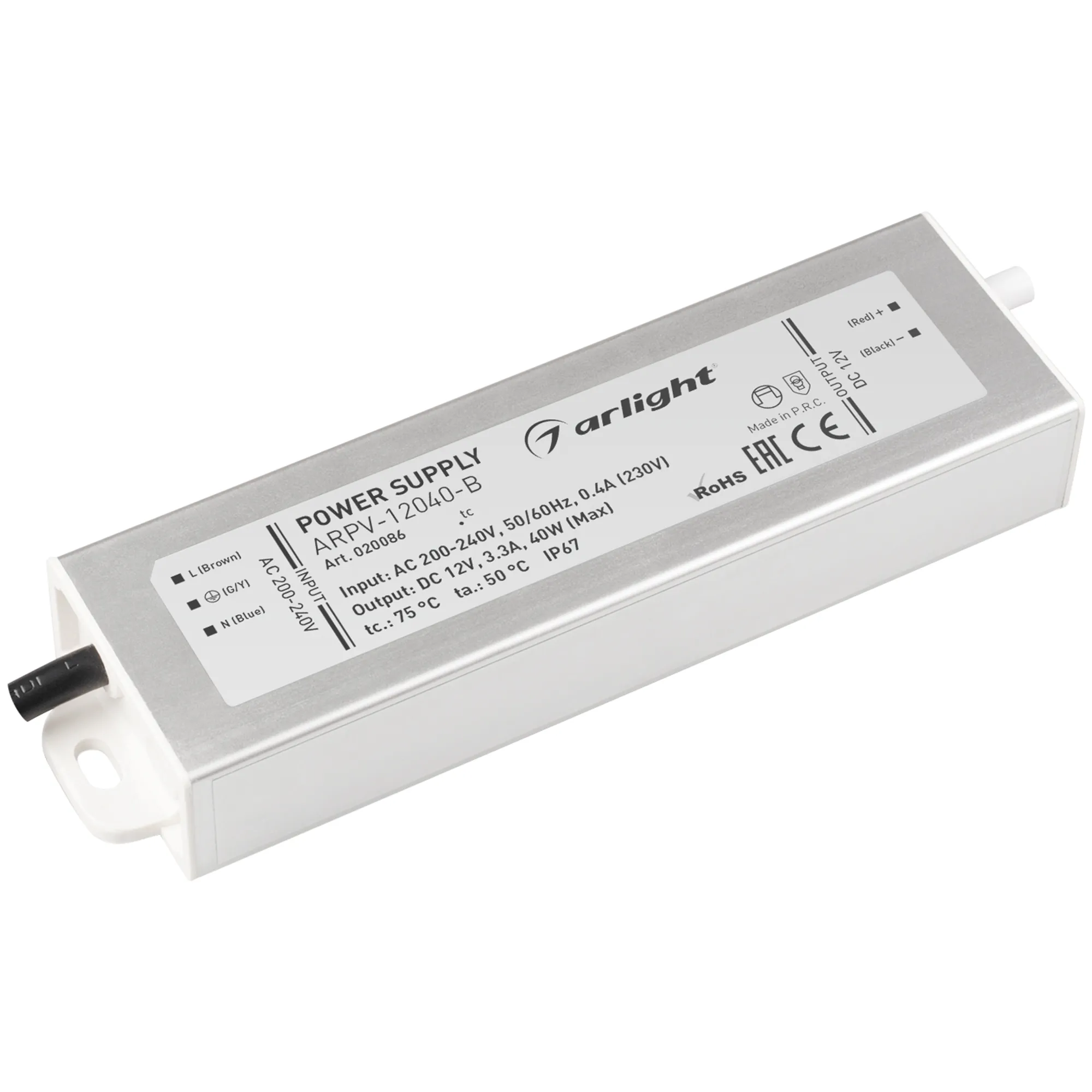 Блок питания для светильника Arlight ARPV-12040-B 12V 3.3A 40W / 020086