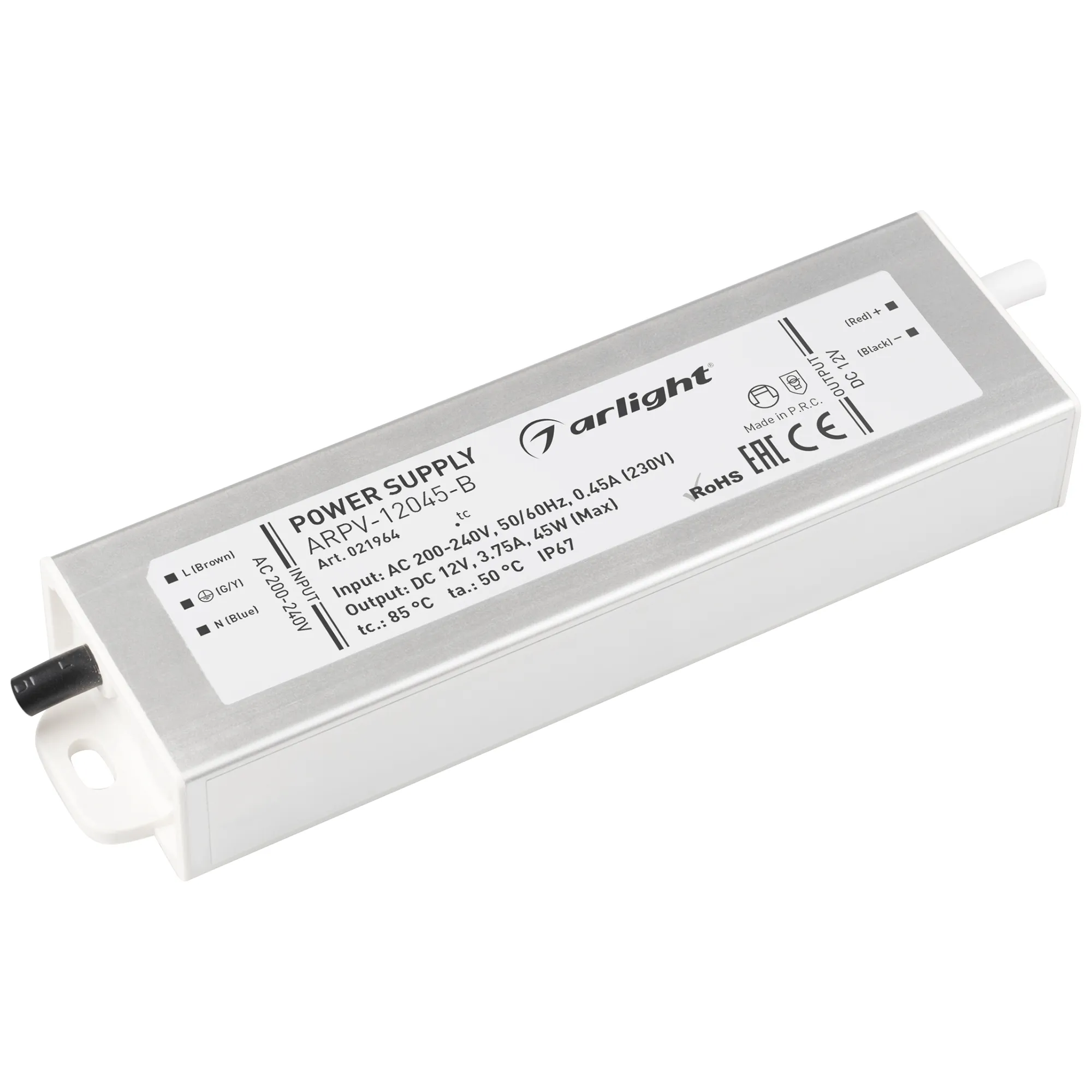 Блок питания для светильника Arlight ARPV-12045-B 12V 3.8A 45W / 021964