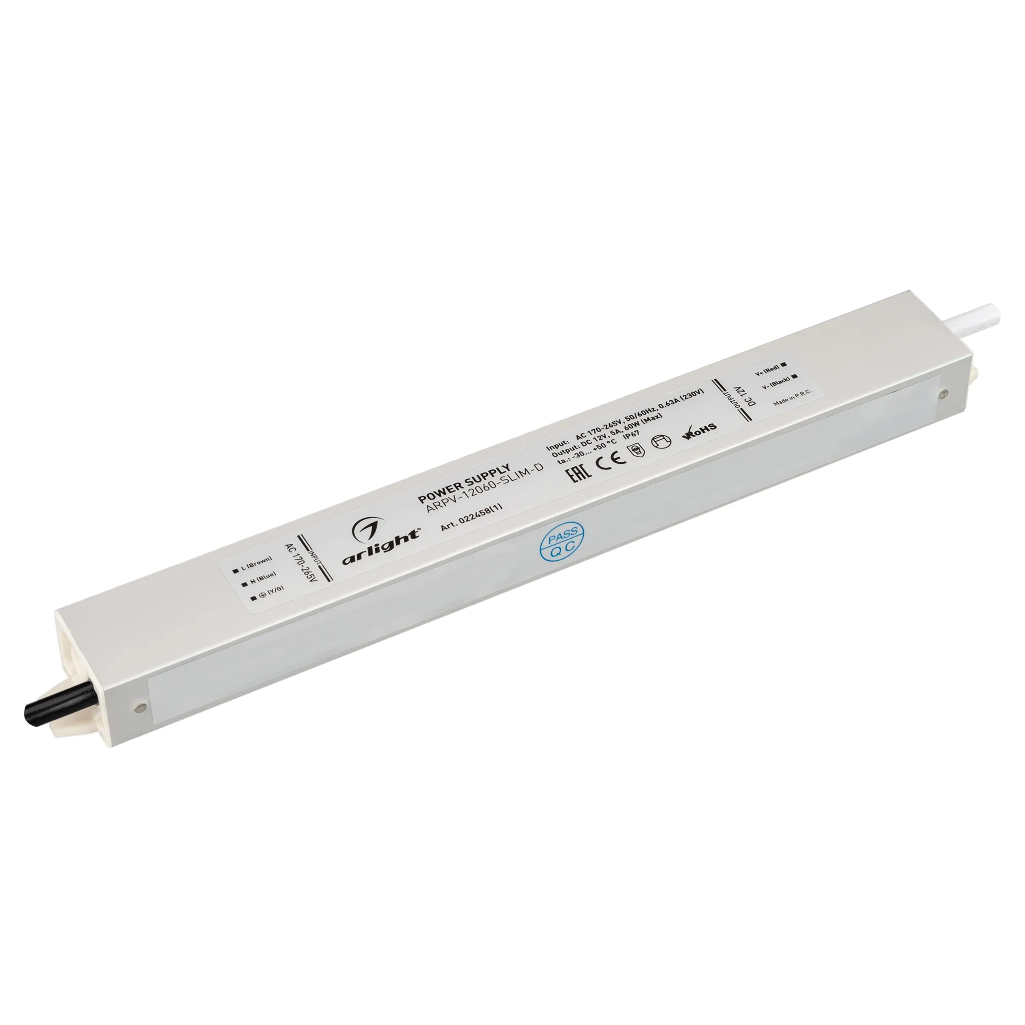 Блок питания для светильника Arlight ARPV-12060-SLIM-D 12V 5A 60W / 022458(1)