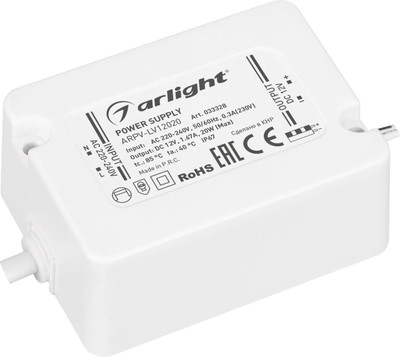 Блок питания для светильника Arlight ARPV-LV12020 12V 1.67A 20W / 033328 - 