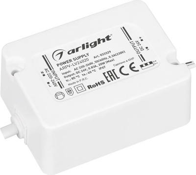 Блок питания для светильника Arlight ARPV-LV24020 24V 0.83A 20W / 033329 - 
