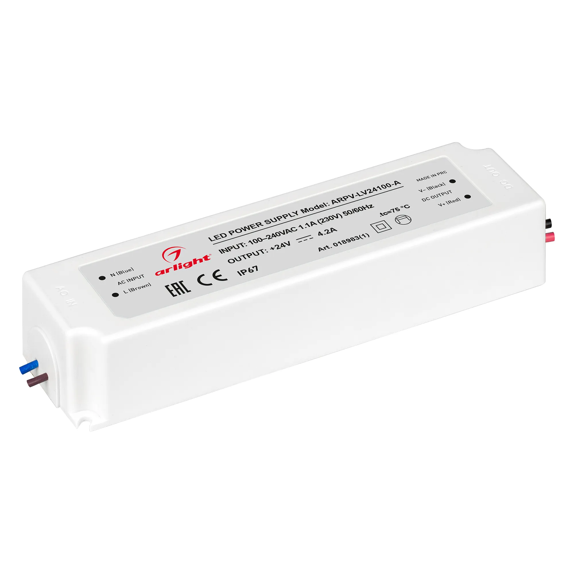 Блок питания для светильника Arlight ARPV-LV24100-A 24V 4.2A 100W / 018983(1)