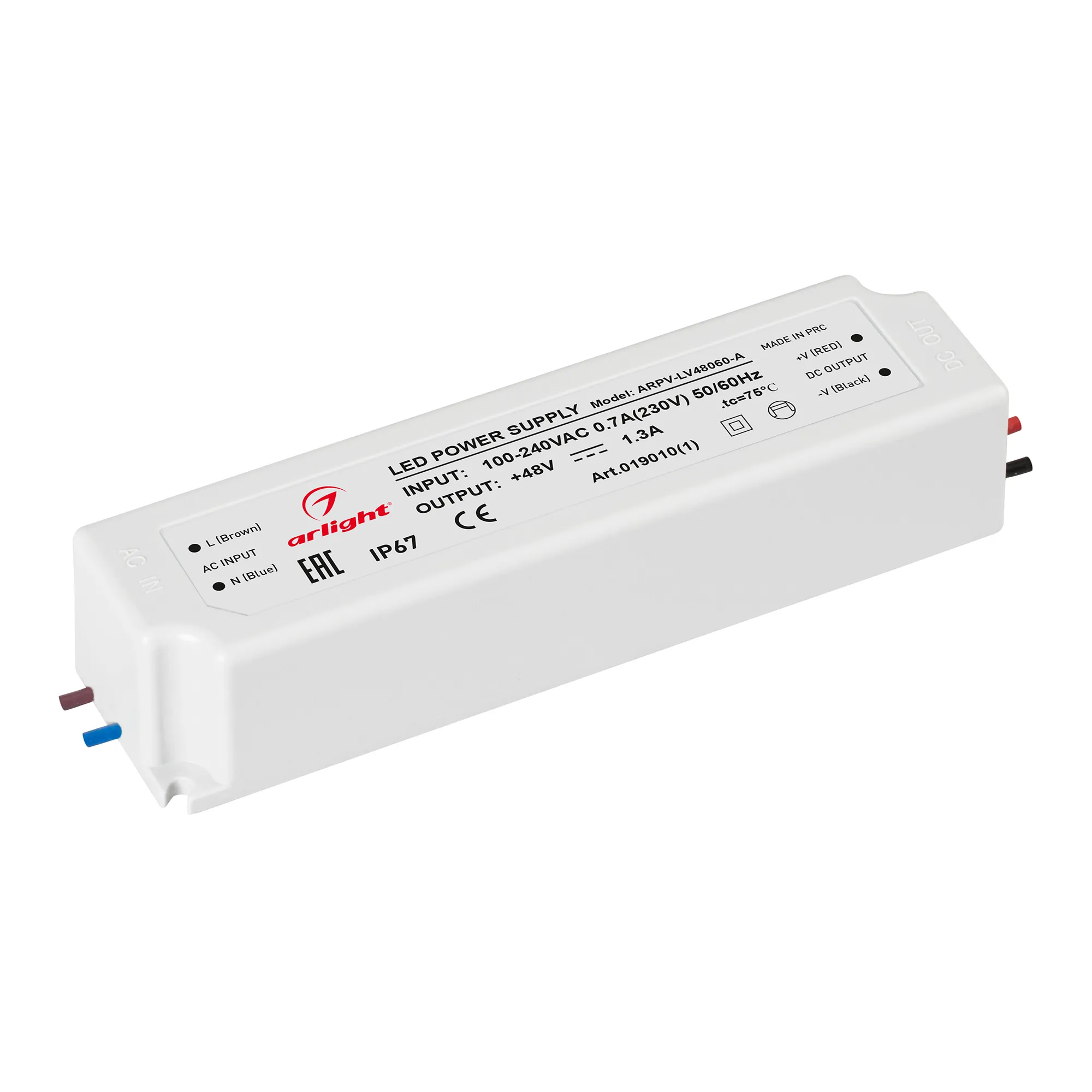 Блок питания для светильника Arlight ARPV-LV48060-A 48V 1.3A 60W / 019010(1)