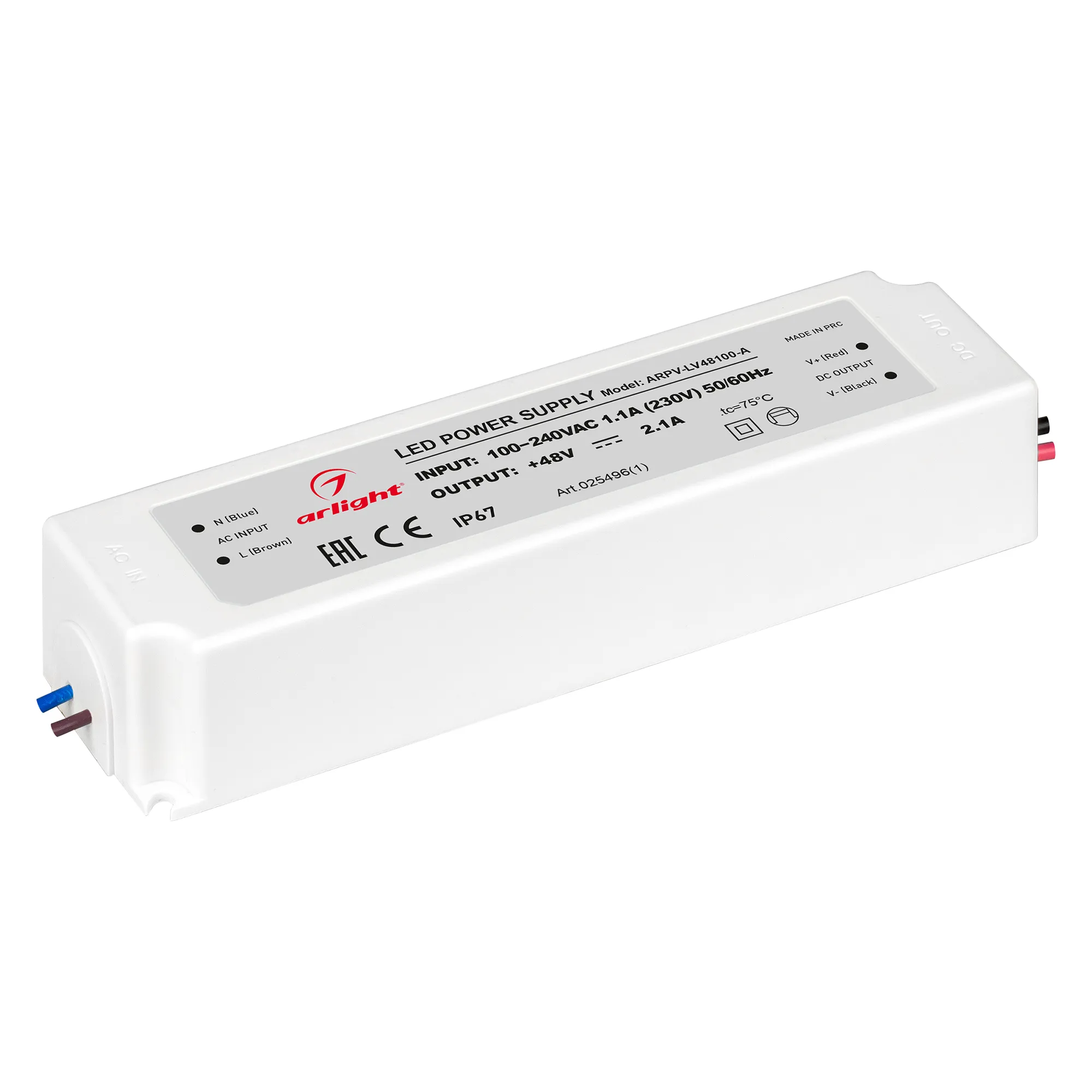Блок питания для светильника Arlight ARPV-LV48100-A 48V 2.1A 100W / 025496(1)