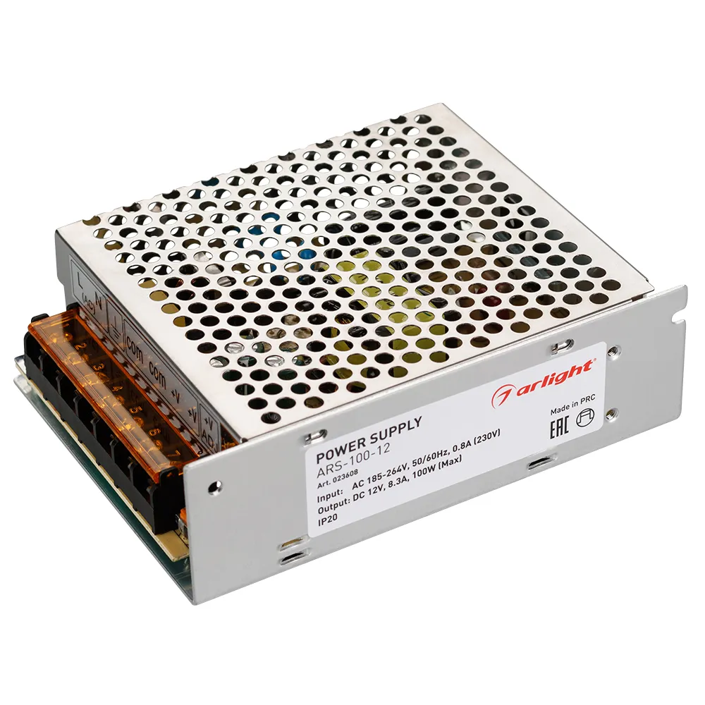 Блок питания для светильника Arlight ARS-100-12 12V 8.3A 100W / 023608
