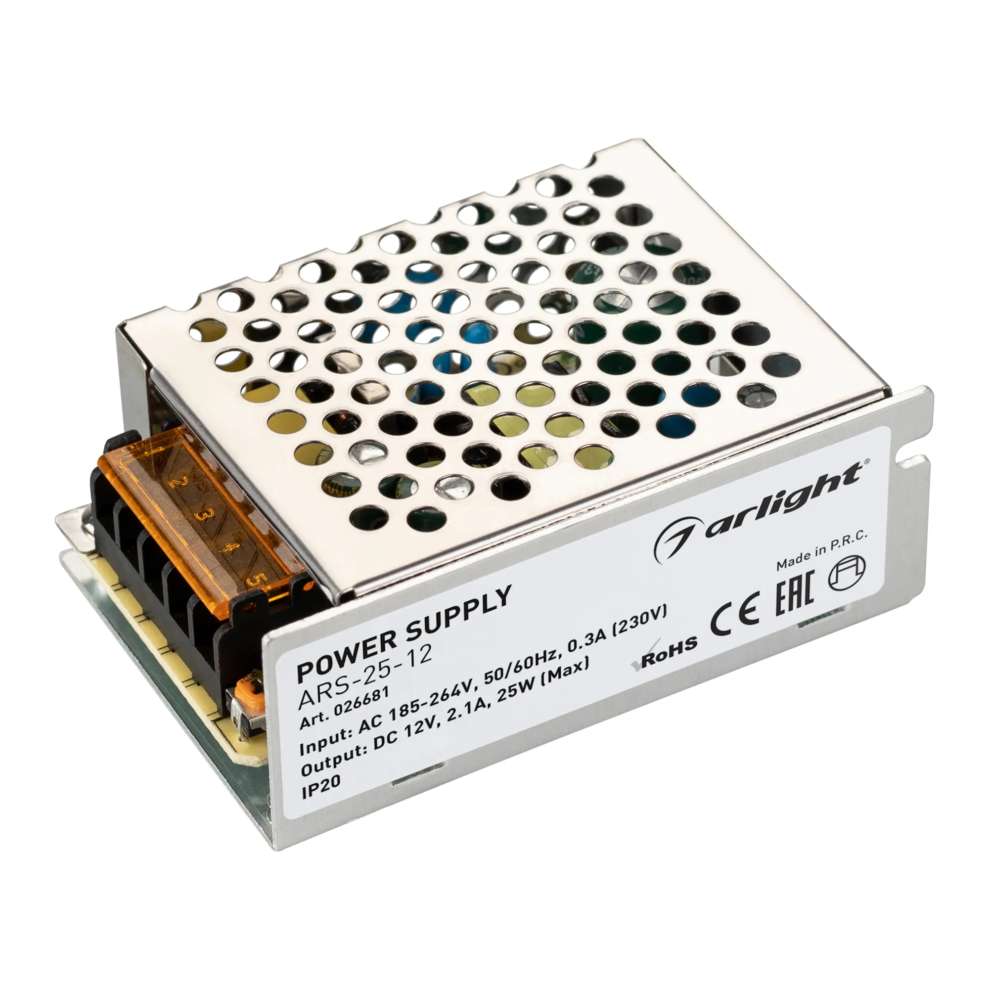 Блок питания для светильника Arlight ARS-25-12 12V 2.1A 25W / 026681