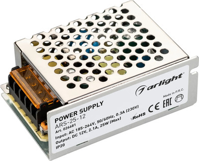 Блок питания для светильника Arlight ARS-25-12 12V 2.1A 25W / 026681 - 