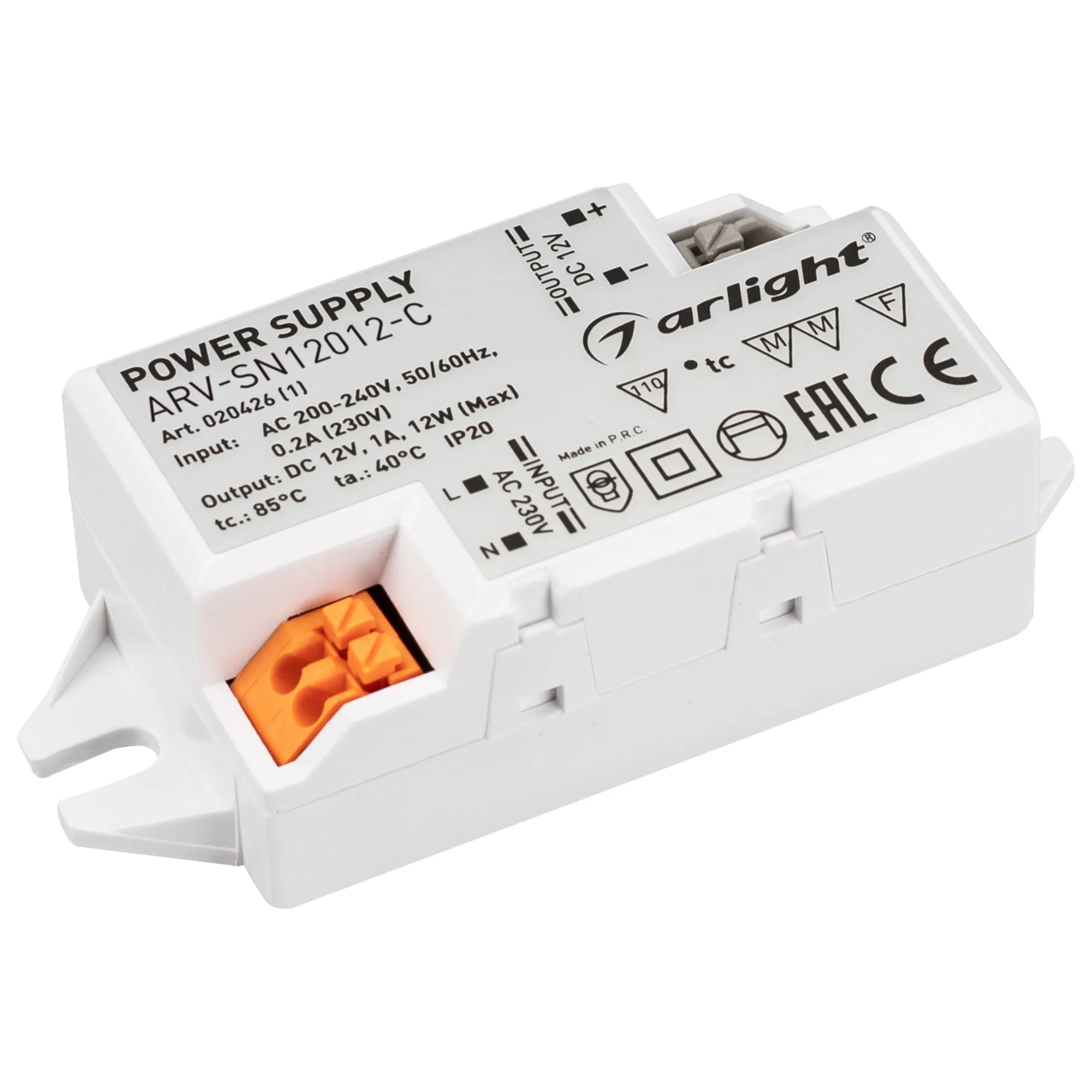 Блок питания для светильника Arlight ARV-SN12012-C 12V 1A 12W / 020426(1)