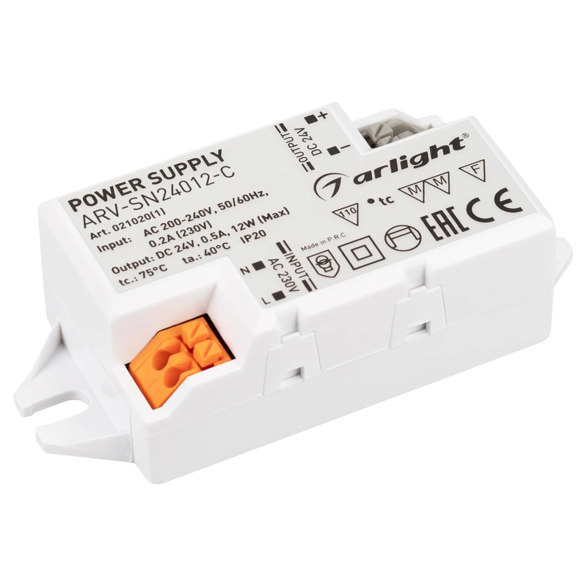 Блок питания для светильника Arlight ARV-SN24012-C 24V 0.5A 12W / 021020(1)