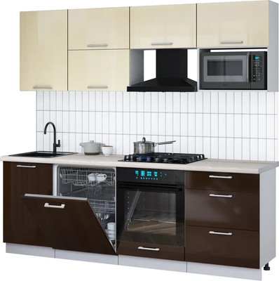 

Кухонный гарнитур, Мила Gloss 2.3-ПМ2