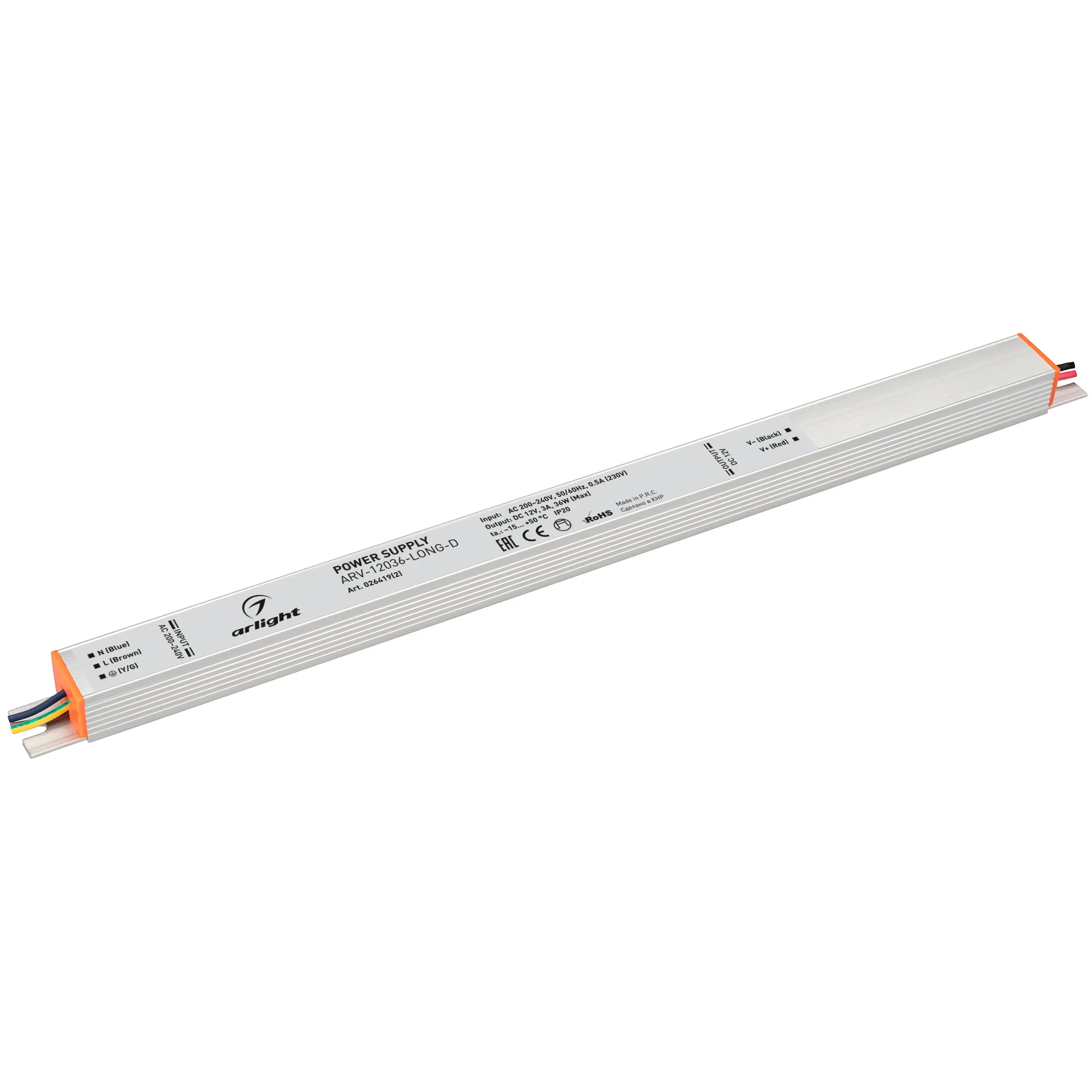 Блок питания для светильника Arlight ARV-12036-LONG-D 12V 3A 36W / 026419(2)