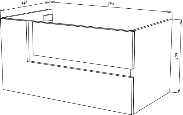 Купить Тумба под умывальник Garda Lazio 80н_800 / 29.80н.800.PVC в Гродно