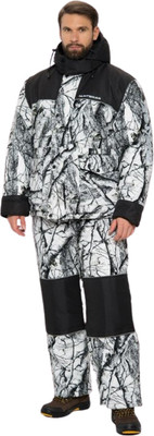 Костюм для охоты и рыбалки Huntsman Альтаир -45°C Белый лес ветки (р.52-54/170-176) -