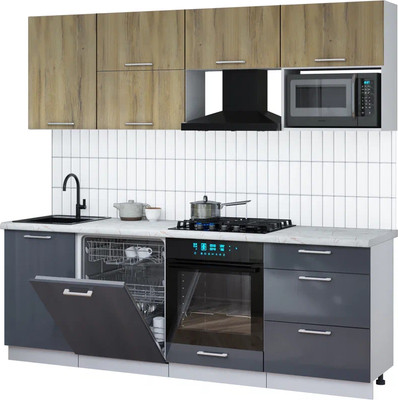 

Кухонный гарнитур, Мила Gloss 2.3-ПМ2