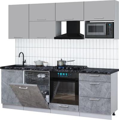 

Кухонный гарнитур, Мила Gloss 2.3-ПМ2