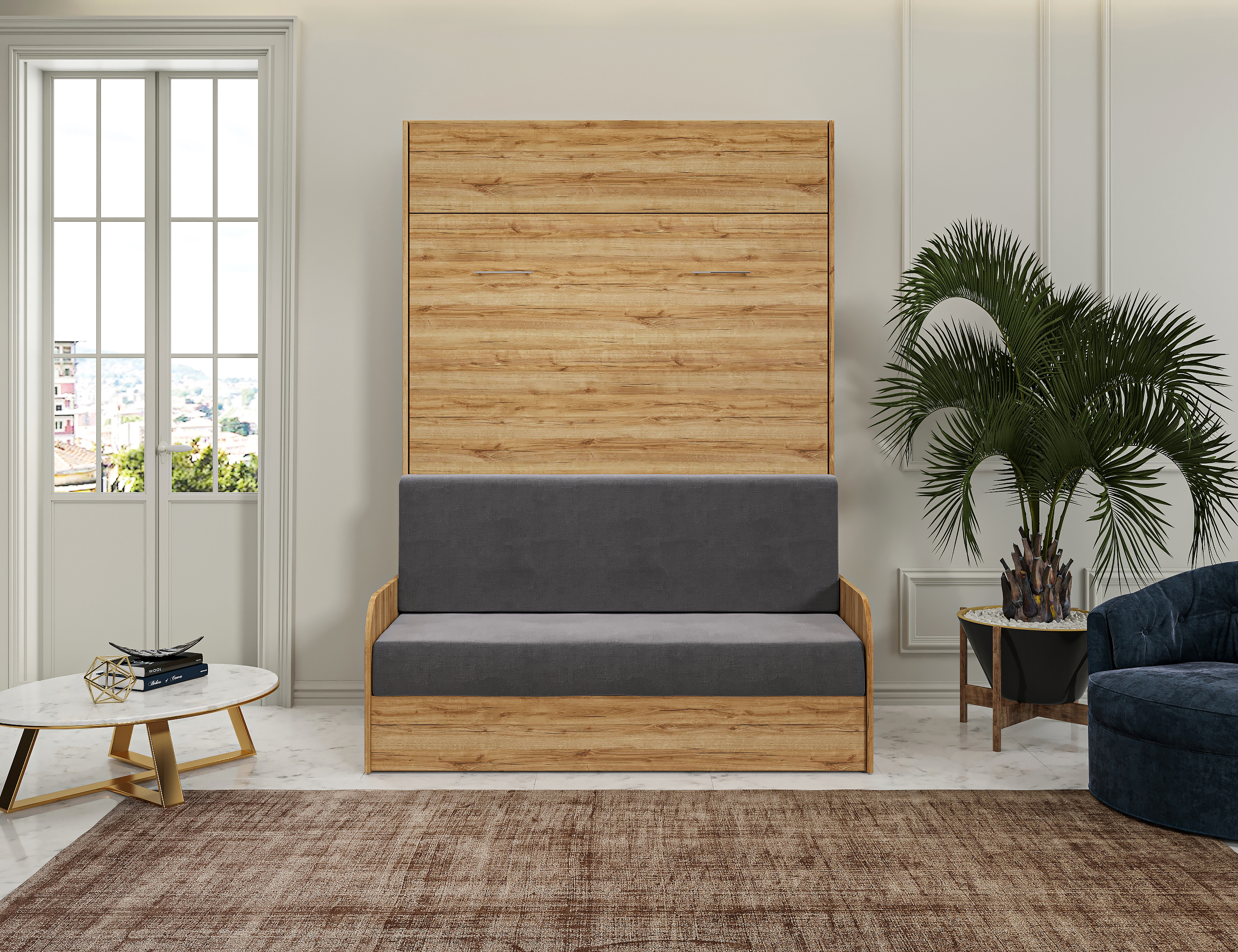 Комплект мебели трансформер Макс Стайл Studio Sofa 140x200x18 BySpan (дуб кантри золотой 389) — фото 2