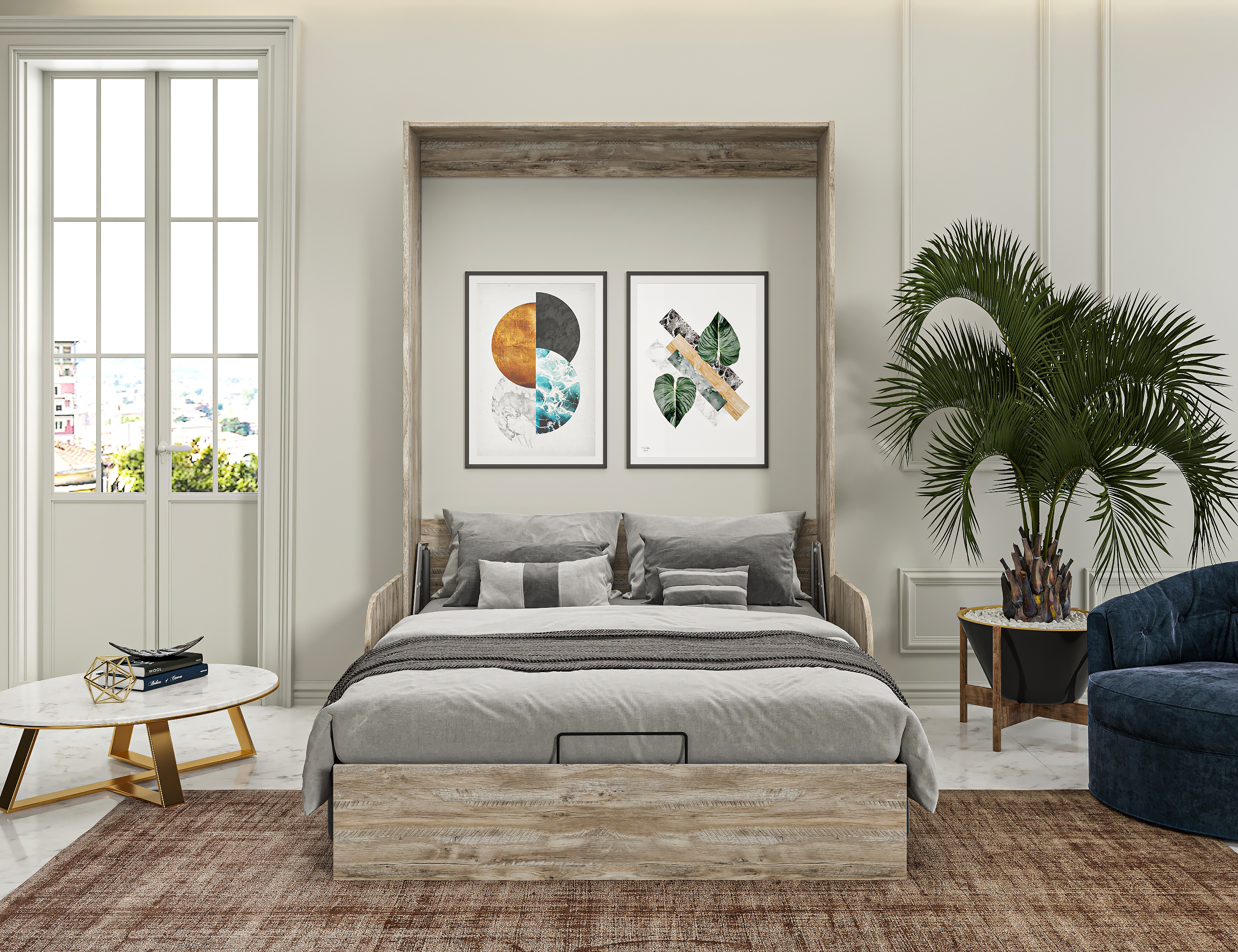 Комплект мебели трансформер Макс Стайл Studio Sofa 140x200x18 BySpan (дуб юкон 358) — фото 3