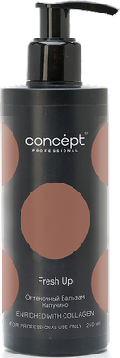 Оттеночный бальзам для волос Concept Fresh Up Обогащенный коллагеном (250мл, капучино) - 