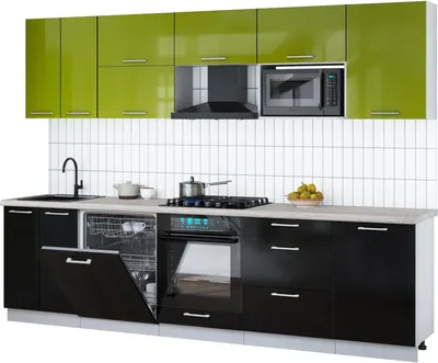 

Кухонный гарнитур, Мила Gloss 2.9-ПМ2