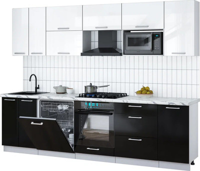 

Кухонный гарнитур, Мила Gloss 2.8-ПМ2