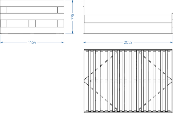 Купить Полуторная кровать Mio Tesoro Нави 140x200 / 2.15.04.050.4  