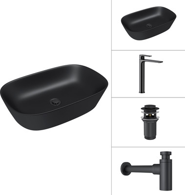 

Умывальник со смесителем, 21393-60-A + Reef 21CK8678BS + сифон 21635B + донный кл. 21190B