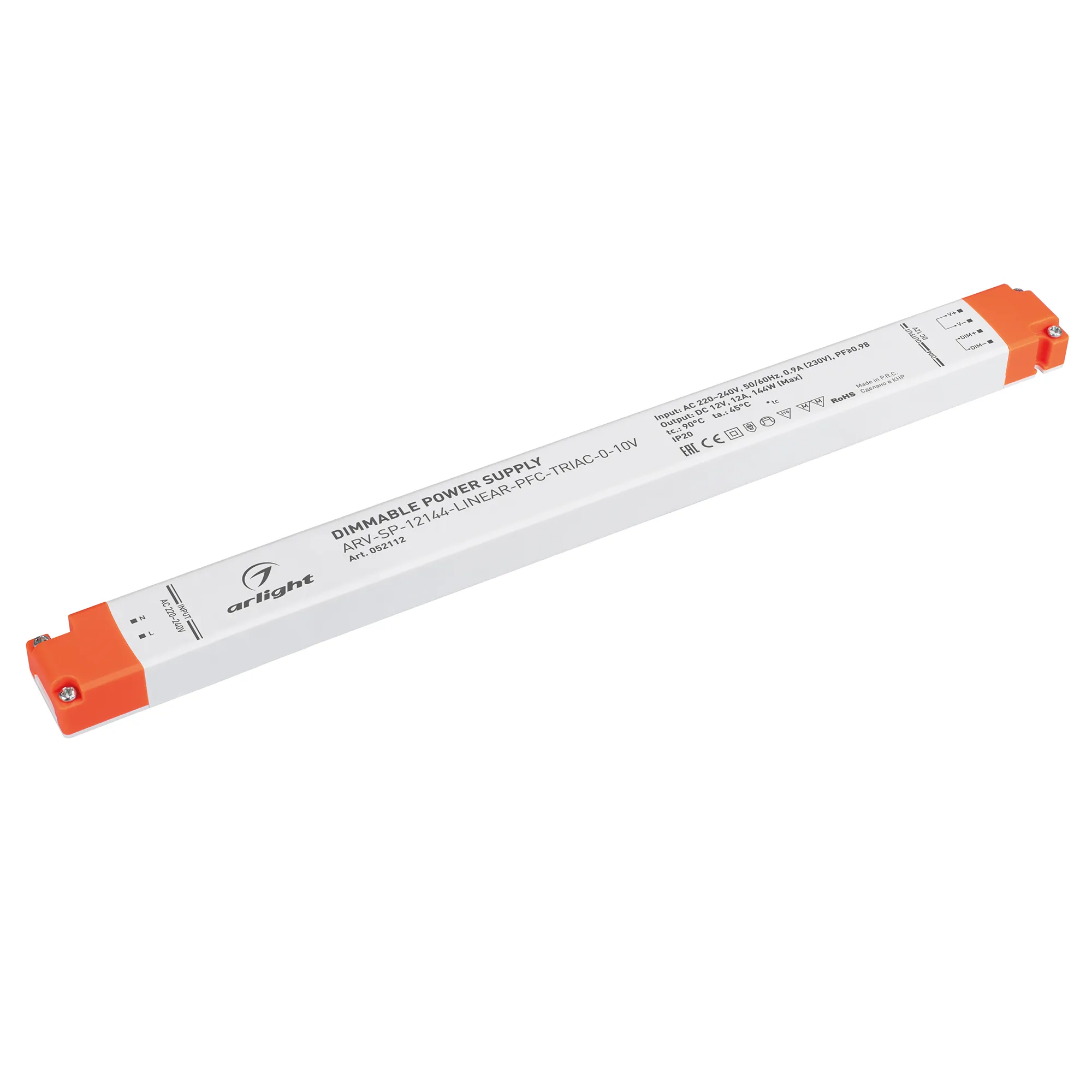 Блок питания для светильника Arlight ARV-SP-12144-LINEAR-PFC-TRIAC-0-10V 12V 12A 144W / 052112
