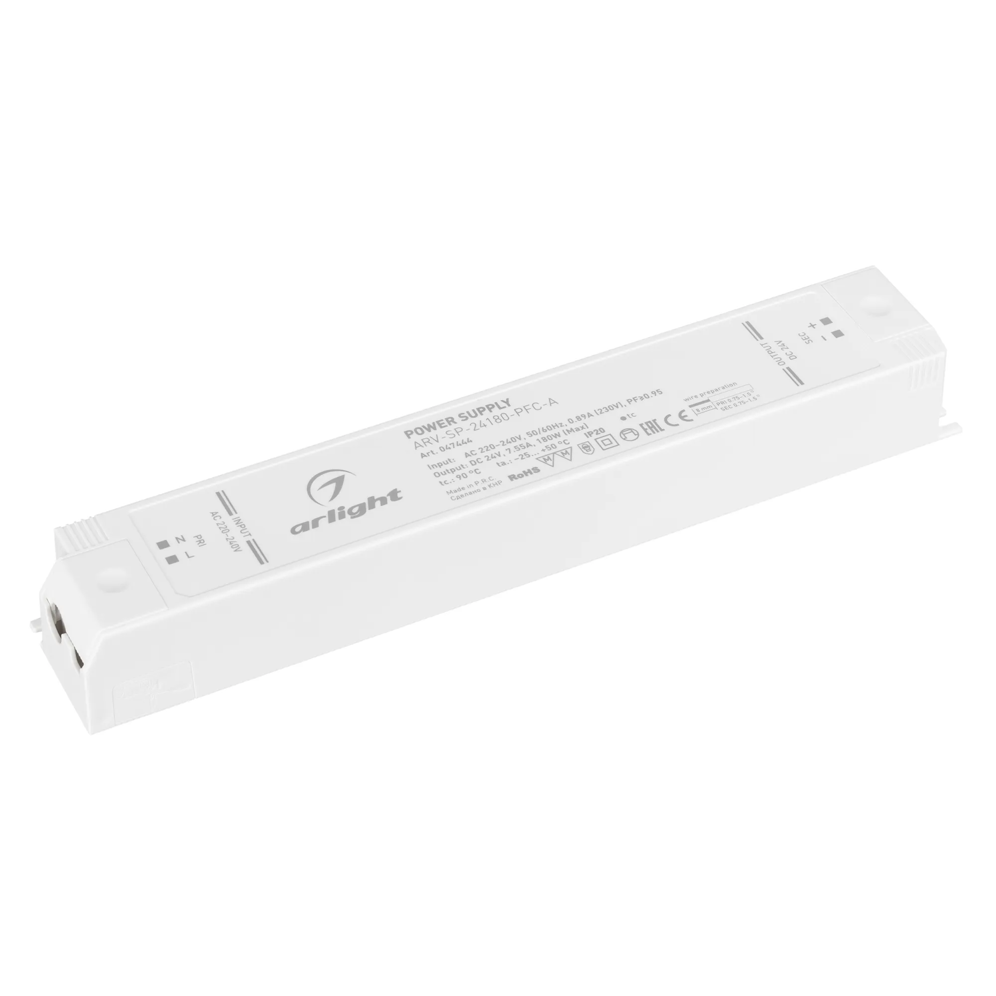 Блок питания для светильника Arlight ARV-SP-24180-PFC-A 24V 7.5A 180W / 047444